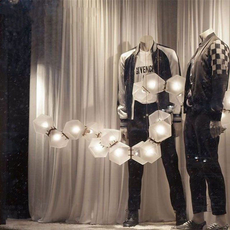 Frosted Glass Island Beleuchtung künstlerischer Esszimmer Suspension Licht in Gold