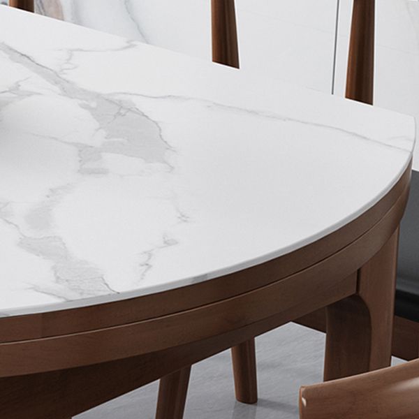 Minimalist ausziehbarer rund Form Table Standard Sintered Stone Esstisch für Küche