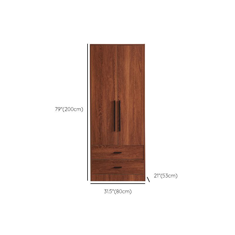 Modern Wooden Frame Armoire Freestanding Multifunctional Wardrobe