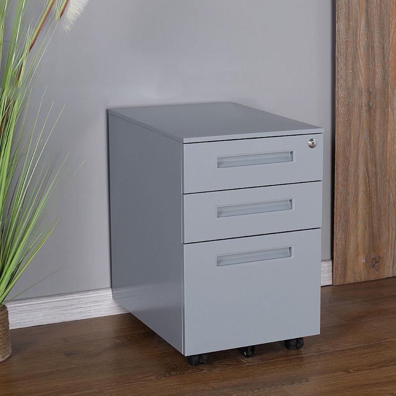 Modern Metal Cabinet Locking Drawers File Cabinet with Castors