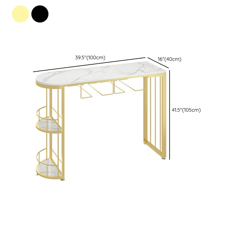 Modern Stone Top Bar Table Set 1/2/3 Pcs Free Form Bar Table and Adjustable Height Stools