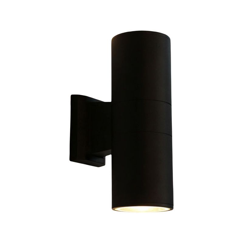 2 Light Cylindrical Wall Sconce Modern Style Metal Wall Lighting for Outdoor