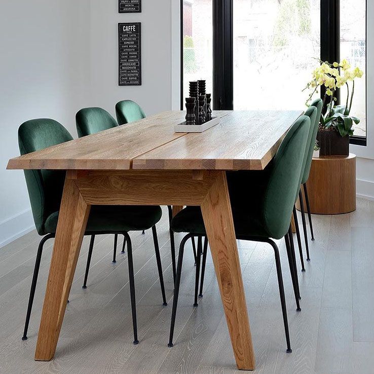 Rectangle Shape Dining Room Table Modern Pine Solid Wood Kitchen Desk