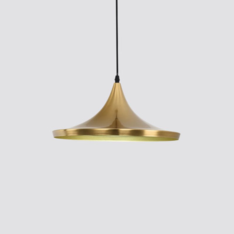 Lumière de plafond suspendu ombragée Simple Metal Gold Pendant Lightture pour salle à manger