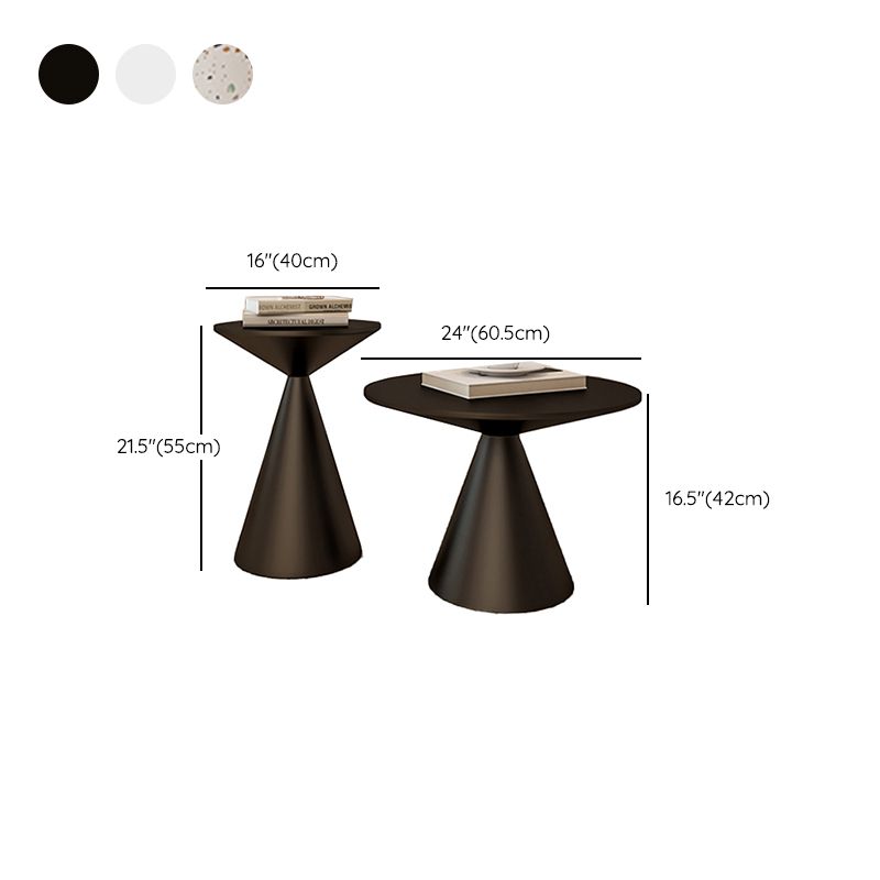 Pedestal Coffee Table Contemporary Metal Coffee Cocktail Table