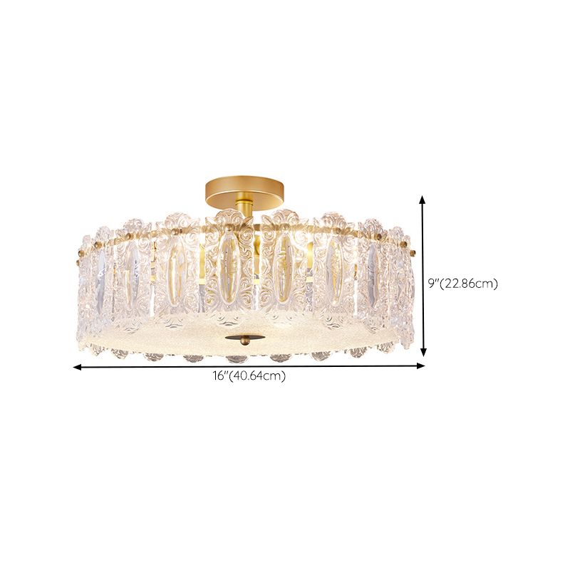 Nordic Creative Ceiling Light Golden Flush Mount Light Fixture for Bedroom