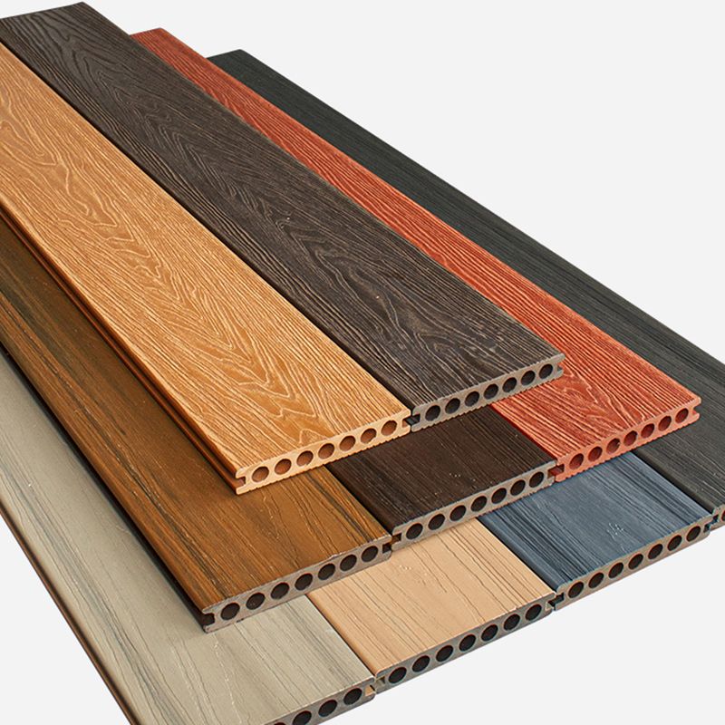 WPC Outdoor Flooring Modern Style Waterproof Rectangle Texture Effect Nail Flooring
