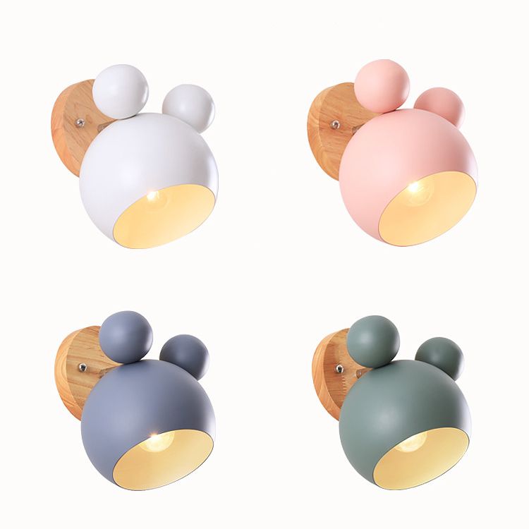 Macaron nordici moderni per pareti di metallo unico Luce a parete singola a parete singola