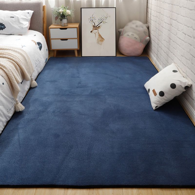Simplicity Area Rug Modern Plain Area Carpet Polyester Stain Resistant Carpet for Living Room