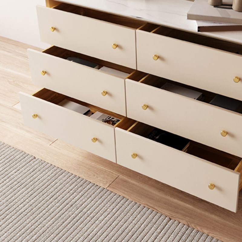 Luxury Rectangle Side Board Sintered Stone Home Storage Sideboard