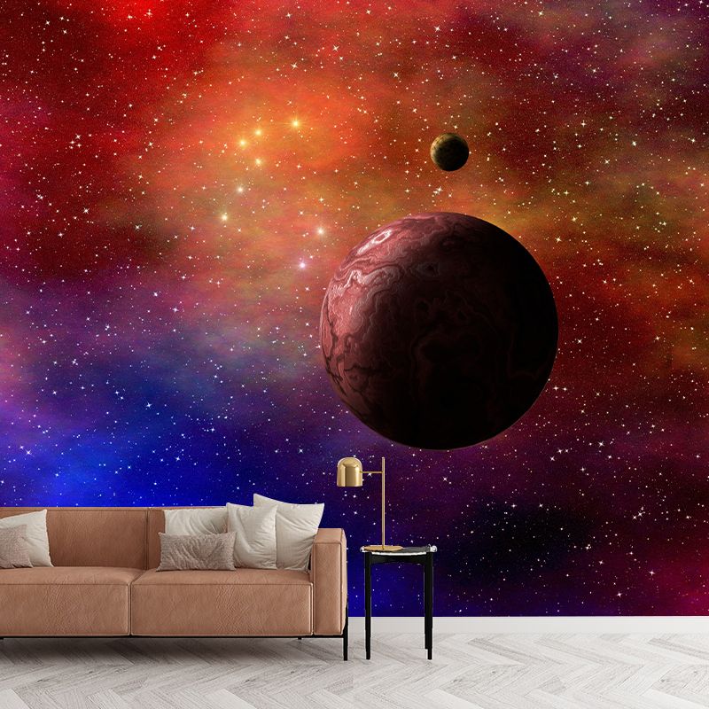 Mysterious Galaxy Mural Decal for Living Room Wall Decor, Customized Size Available