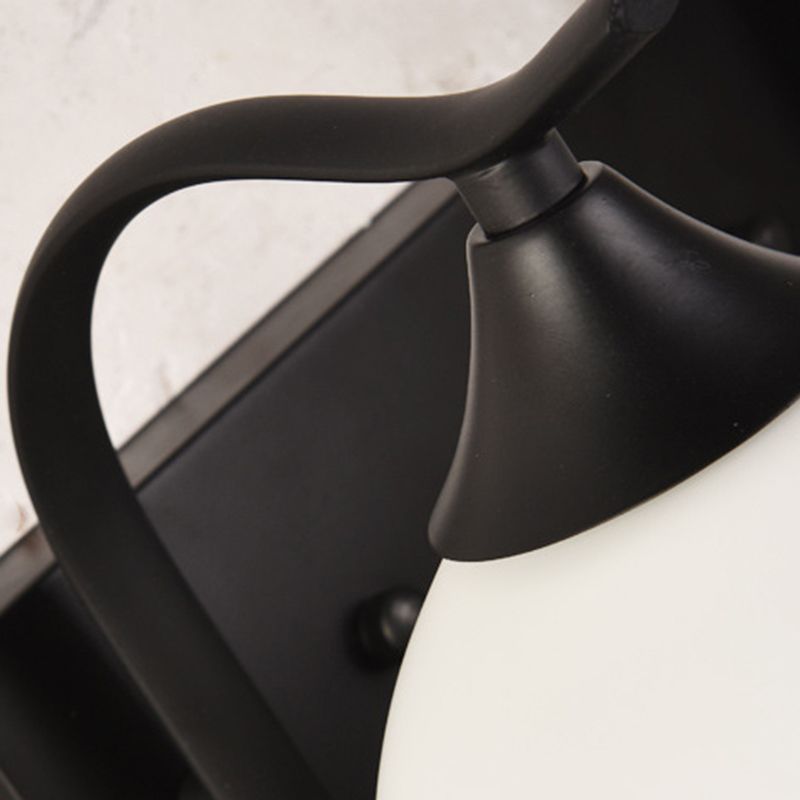 1/2-Light Modernism Wall Mounted Sconce Black/Chrome Wall Light for Foyer