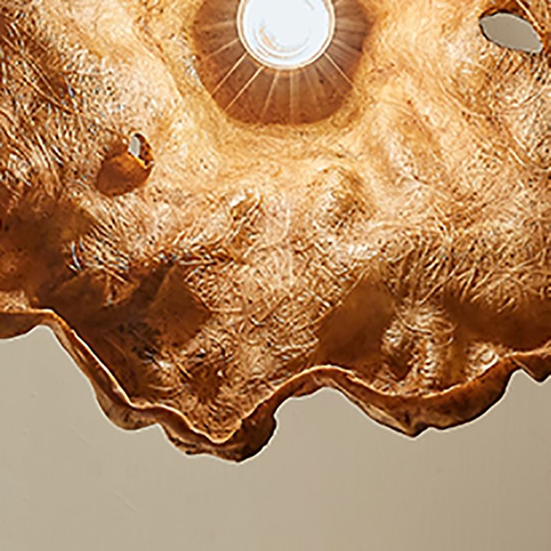 Décor décor lotus feuille en forme de pendentif en résine à manger lampe de suspension de plafond