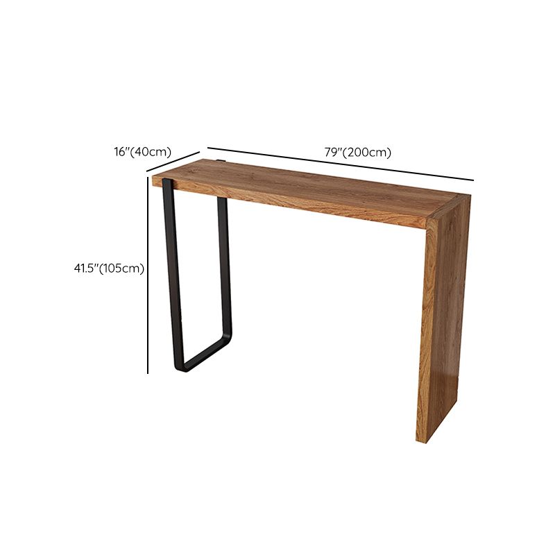 Indoor Contemporary Bar Dining Table Rectangle Shape Pine Wood Bar Table