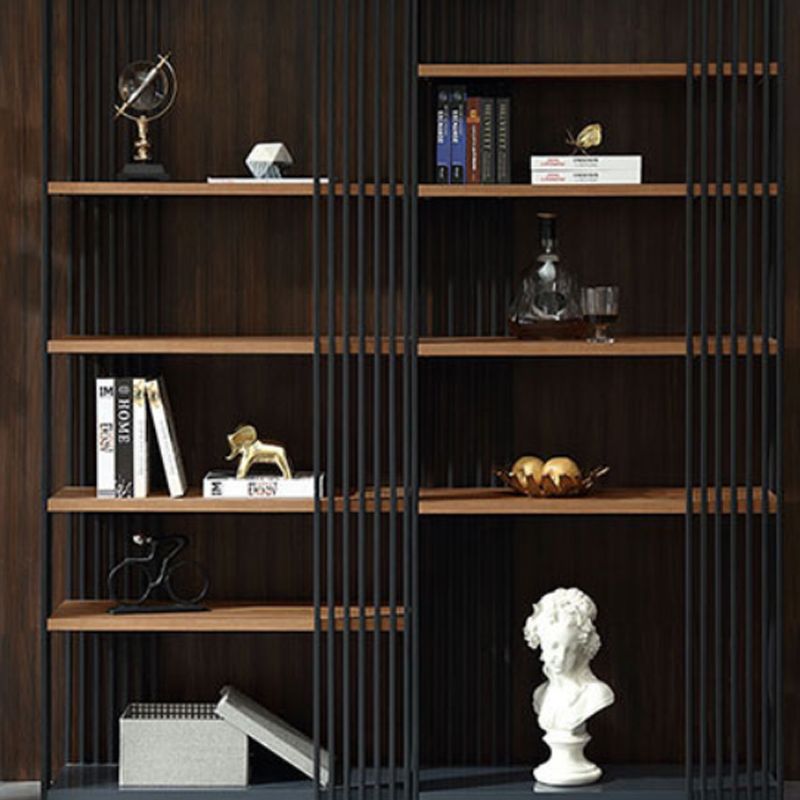 4-Shelf Metal Standard Bookcase Industrial Bookcase for Home Office