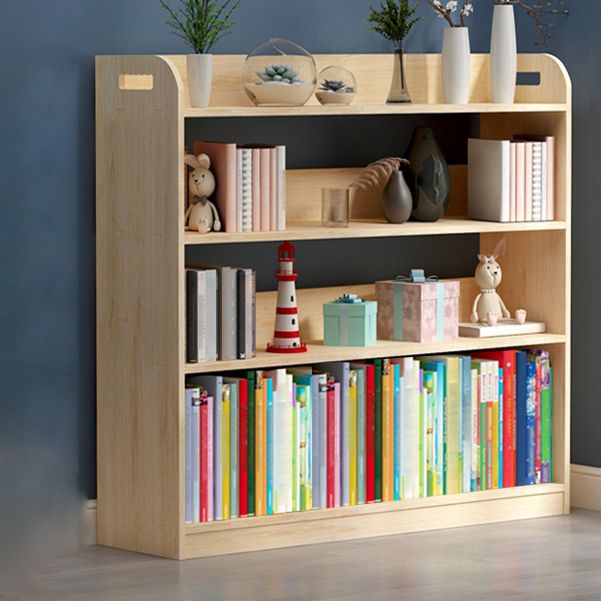 Natural Urban Etagere Bookshelf Oak Wood Open Bookcase for Home