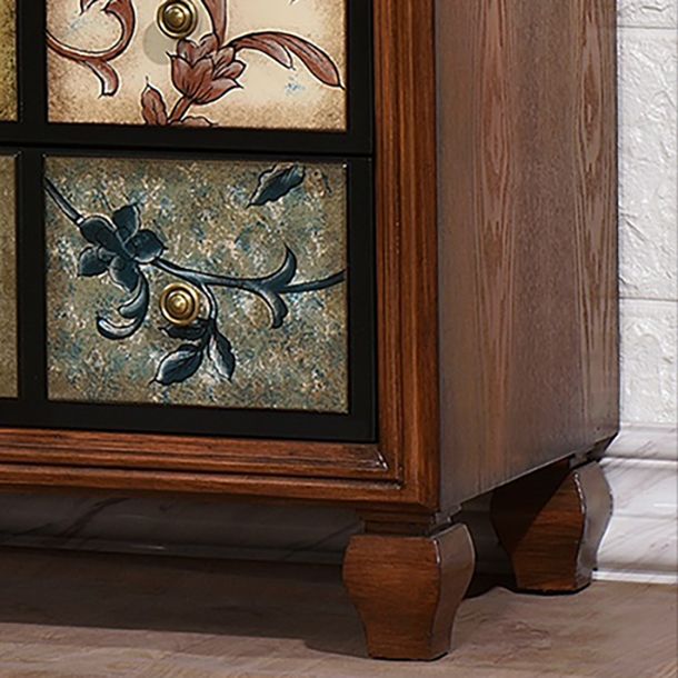 16.38/17.55 Width Coastal Storage Chest Dresser Solid Wood Dresser