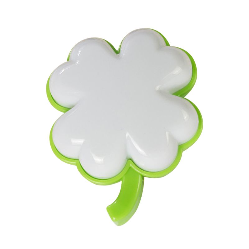 Niños Clover Mini enchufe en la noche Ligera de pared LED de noche de plástico Ligera en verde y blanco