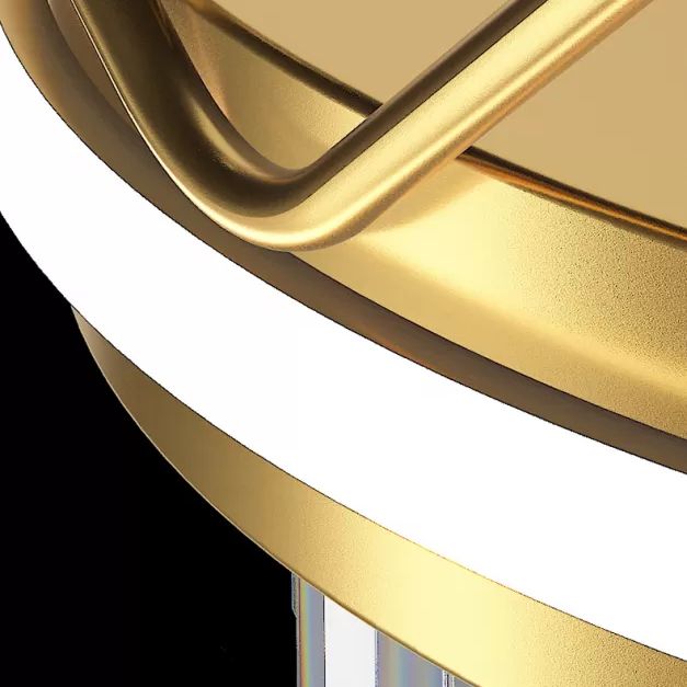 Kristallkrone Deckenspülung leichte moderne LED in der Nähe des Deckenlichts in Gold