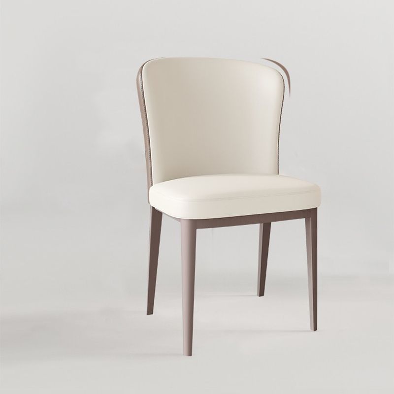 Kitchen Home Upholstered Dining Chair Leather Wingback Armless Chair