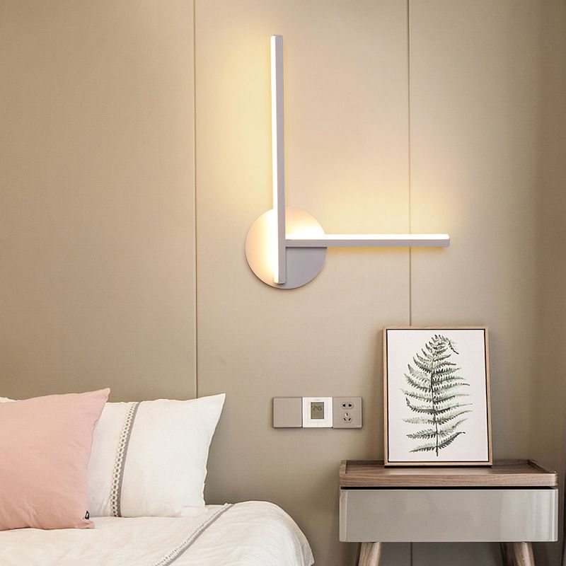 Modern Simple Metal Wall Light Geometry LED Wall Lamp with Acrylic Shade for Bedroom