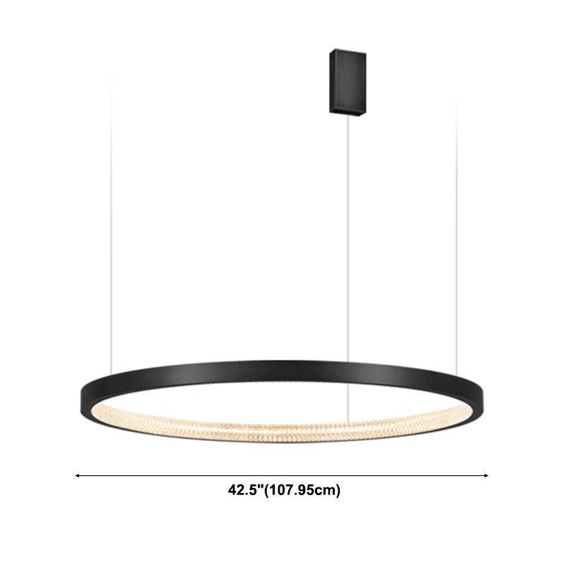 Lampadario moderno del cerchio di illuminazione a pendente a pendente lampadario in metallo lampadario