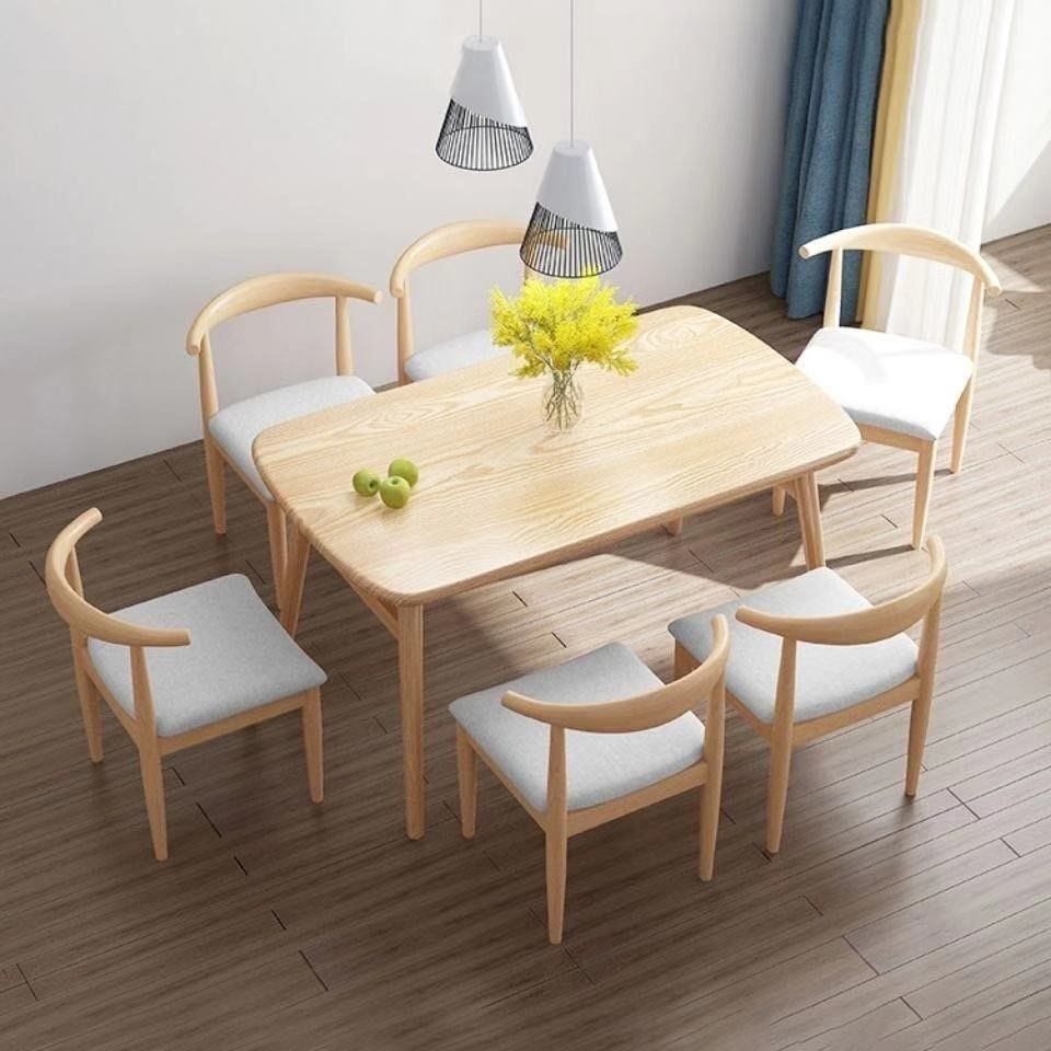 Mesa de comedor de comedor estándar MDF MDF Mesa de comedor de cocina con 4 patas