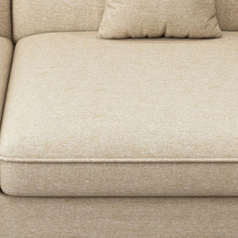 Modern Reversible Chaise 137" Sectionals with Pillows Flared Arm for Living Room