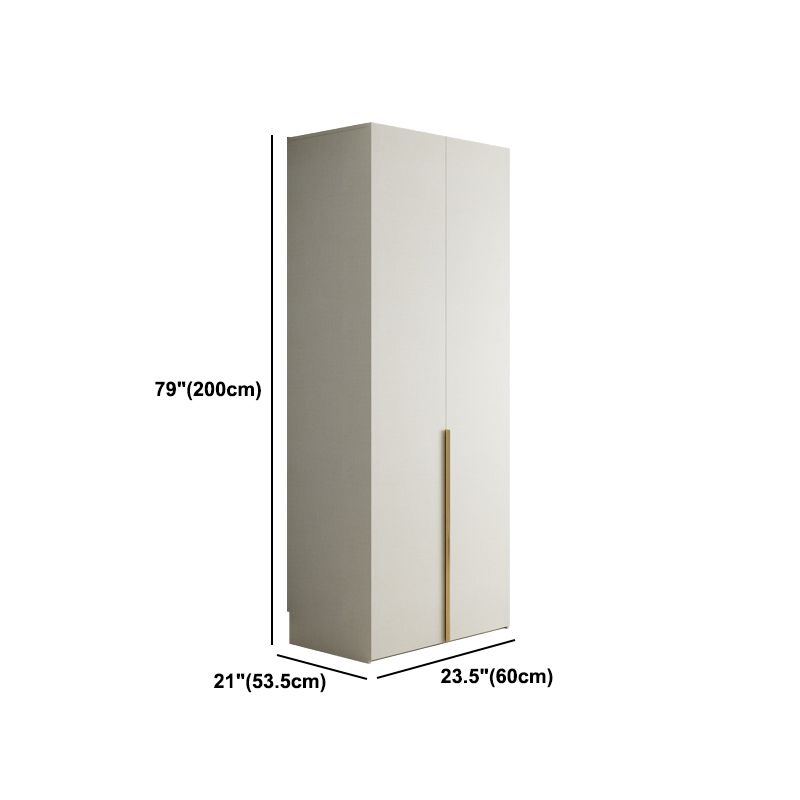 Engineered Wood Wardrobe Armoire Modern White Wardrobe for Bedroom