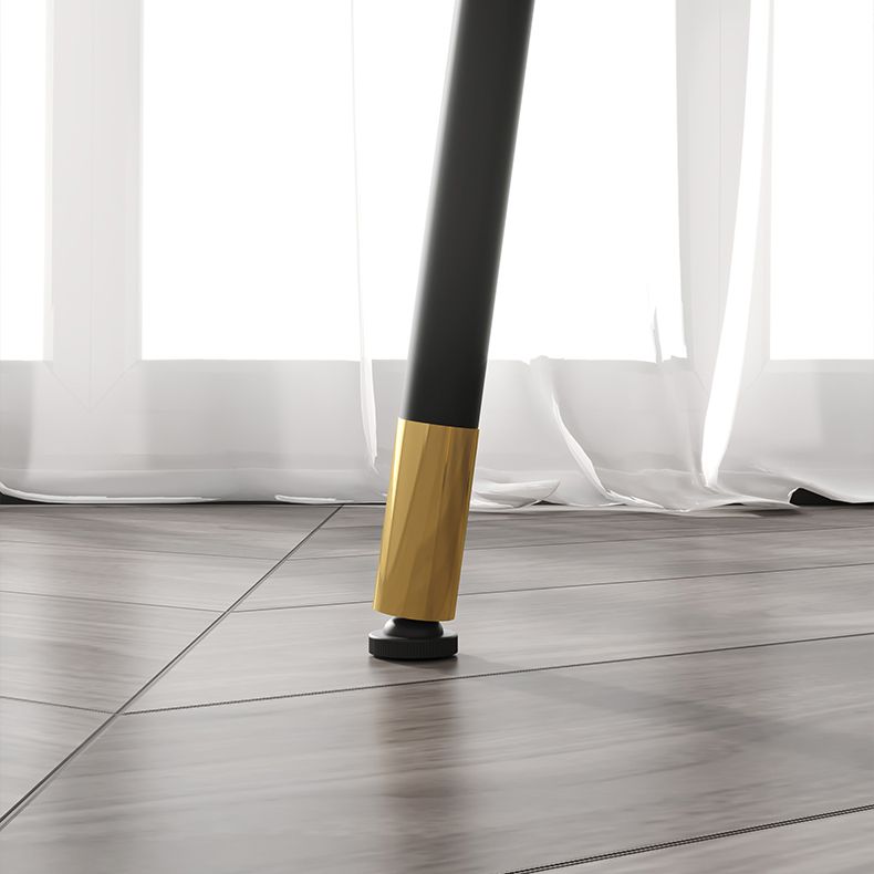 Sillas laterales tapizadas silla con respaldo sólido sin brazos de estilo nórdico