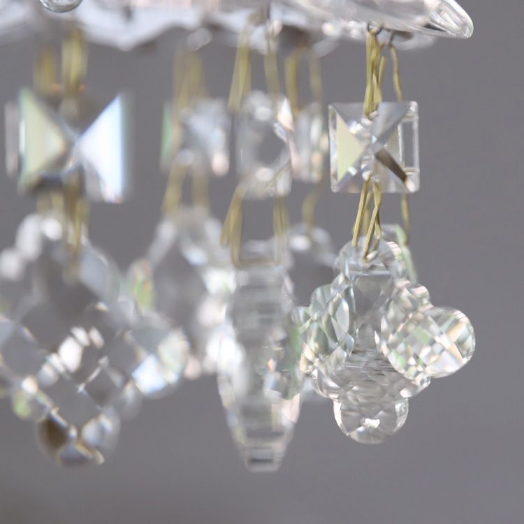 Modern Style Pendant Light Glass Crystal Hanging Light for Dining Room Living Room