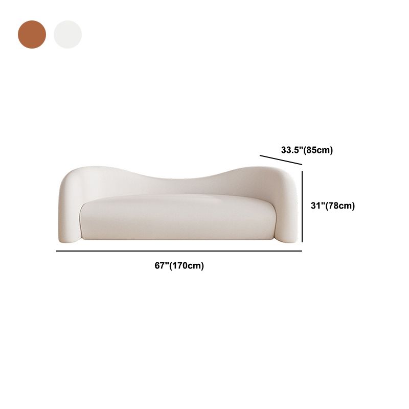 Contemporary Tight Back Sofa Sloped Arm Sofa for Living Room
