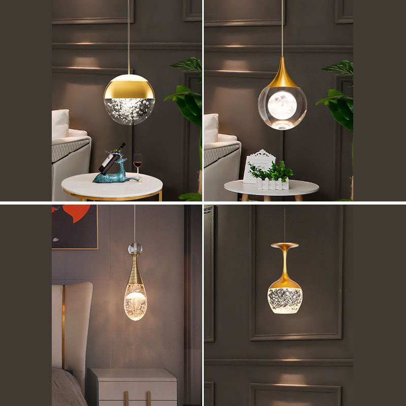 Mini Crystal Plafond Suspension lampe LED moderne LEMPORT DE PROSITIF POUR LA CHAMBRE