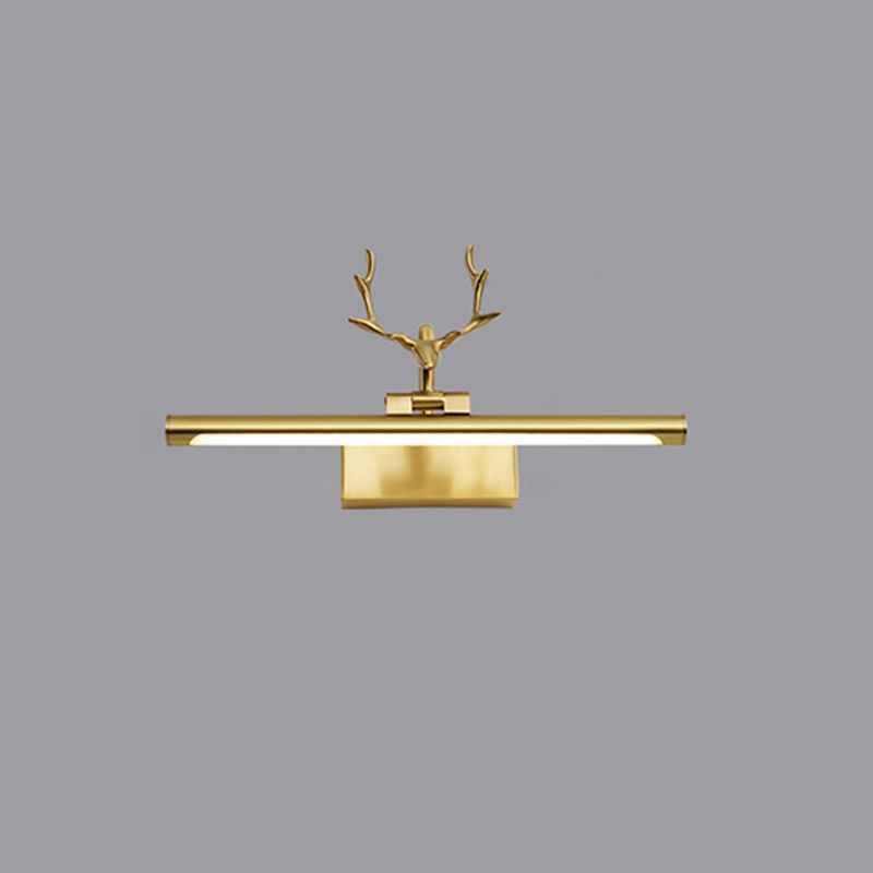 Moderne minimalistische Messingbauernhaus -Wandbeleuchtung über dem Spiegel für Badezimmer