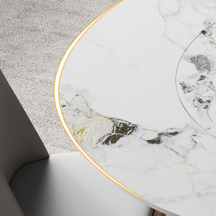 Round Dining Table Set 1/3/4/5/7 Pcs Solid Wood Frame Dining Table and Chairs