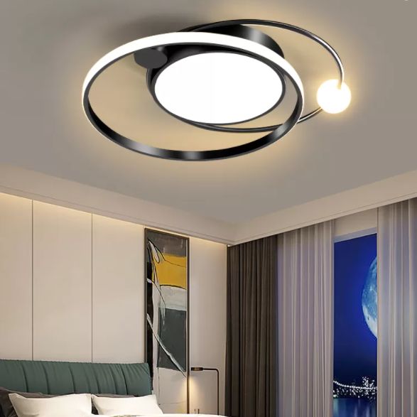 Nouveau Plafonnier LED encastré en fer moderne, forme ronde, plafonnier pour chambre à coucher,