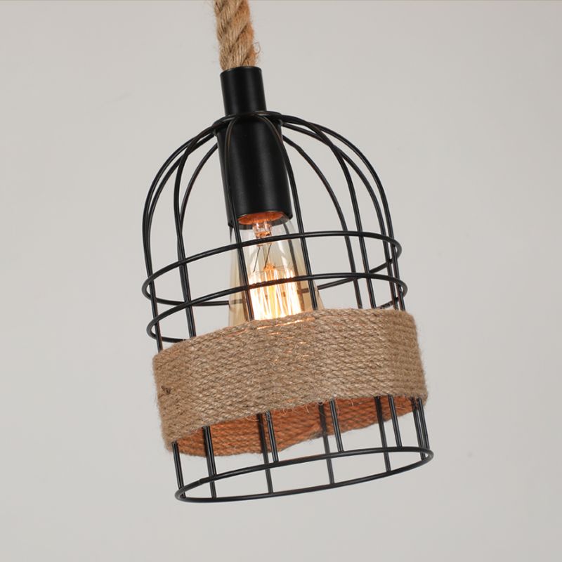 Industrial Pendant Lighting Rope Island Light Fixtures for Restaurant