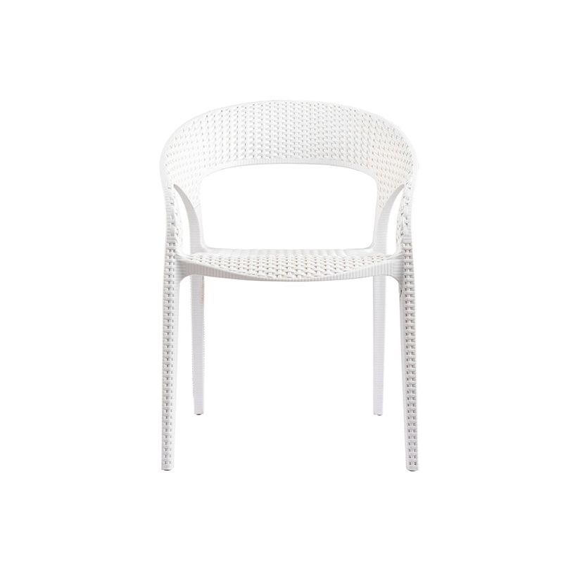 Contemporary Indoor-Outdoor Chair Patio Plastic Dining Arm chair
