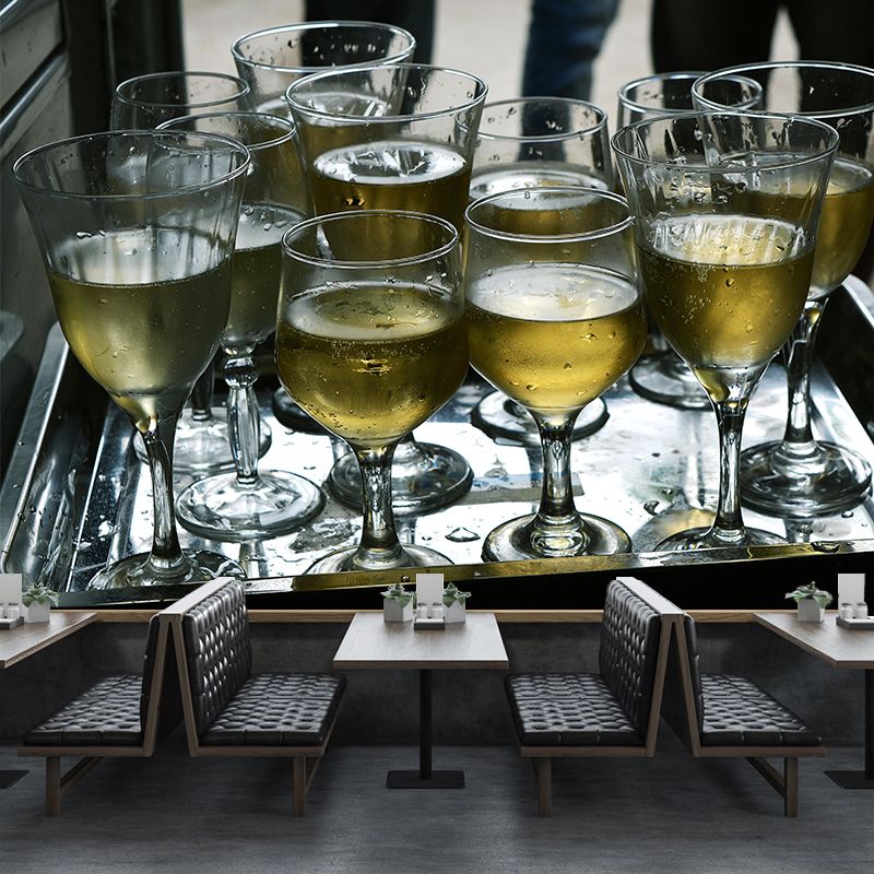 Customized Modern Mural Wallpaper Moisture Resistant Bar Shop Wall Decor