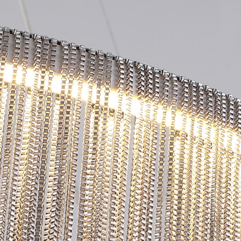Kettenrand -LED Kronleuchter minimalistisches Metall Wohnzimmer Anhänger Beleuchtungsbestand
