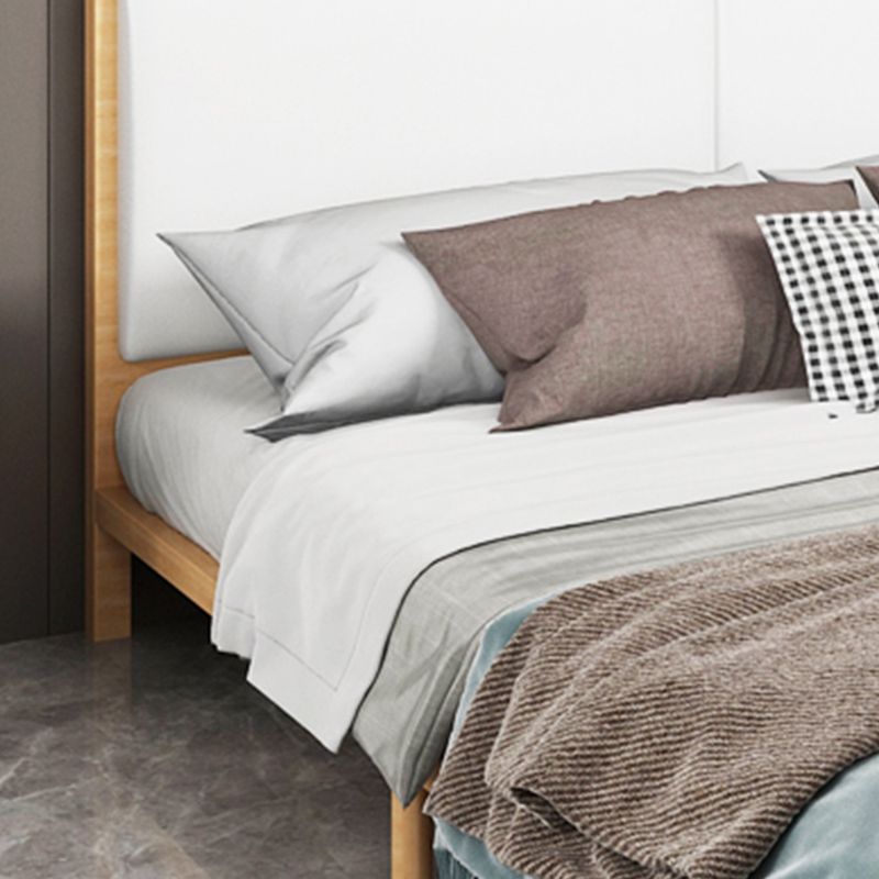 Contemporary Panel Wood Standard Bed with Rectangular Headboard