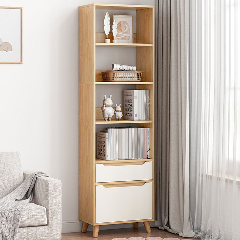Contemporary Style Simple Wood Chest with Shelves for Living Room
