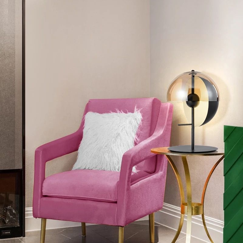 Lampada da tavolo a semicerchio di semplicità ultra-moderna lampada da comodino per camera da letto
