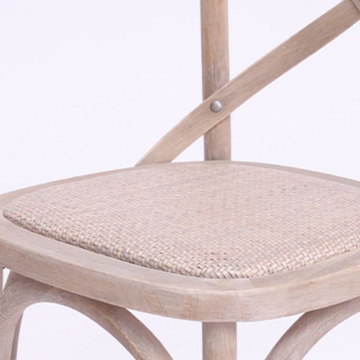Solid Wood Traditional Dining Room Chair Matte Finish Cross Back Side Chair