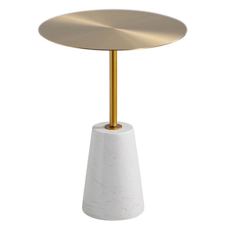 Contemporary  Pedestal End Table Metal Side Table  for Bedroom
