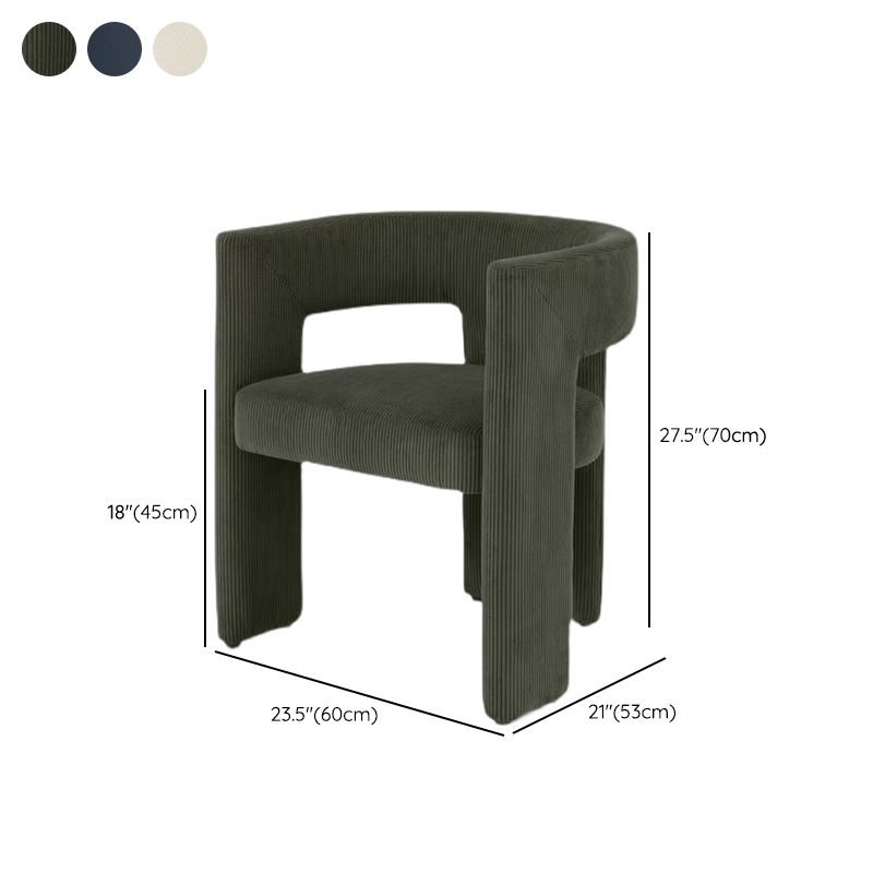 Modern Style Arm Chair Wood Open Back Dining Accent Chair for Home