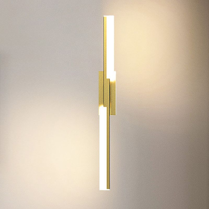 Metal Linear Shape Wall Lighting Modern Style Multi Lights Wall Mounted Light Fixture