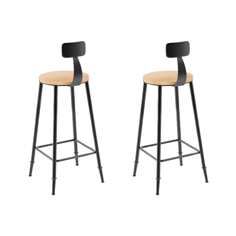 Natural Finish 1/2/5 Pcs Bar Set with Wooden Stools for Home