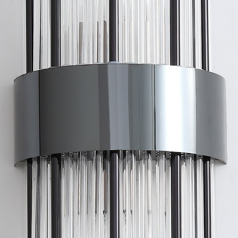 Modern Style Rhombus Wall Sconce Crystal 2 Light Sconces for Living Room