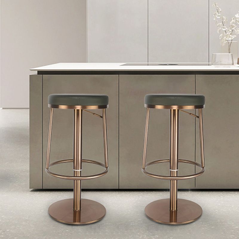 Glam Style Bar Stool Leather Backless Counter Stool for Bristol